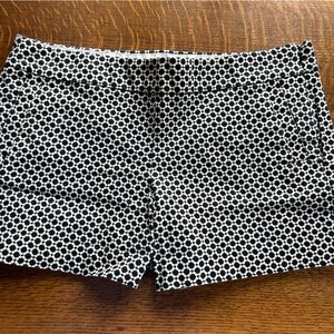 J. Crew Size Zip Shorts Black Ivory Size 14 5” Inseam Great Condition